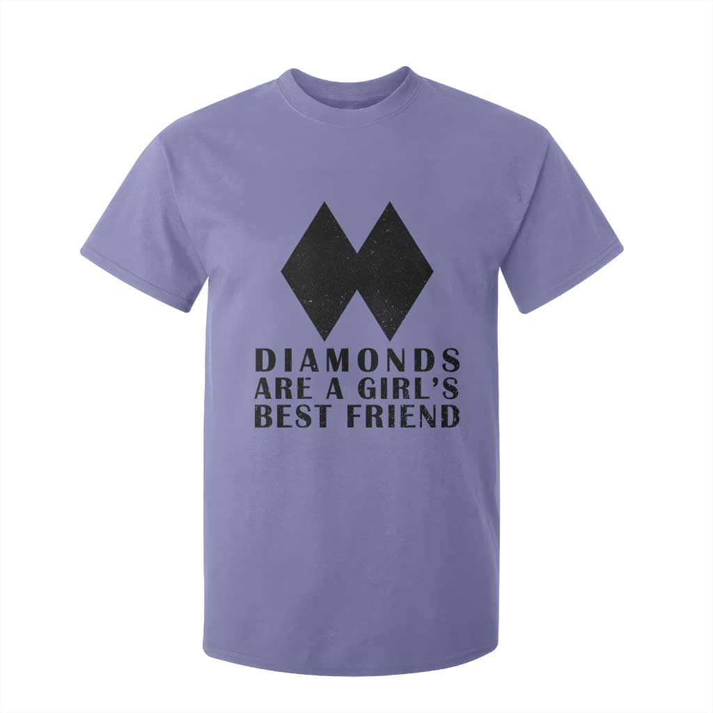 Funny Skiing Snowboarding T Shirt For Kid Diamonds Are A Girls Best Friend TS11 Violet Print Your Wear