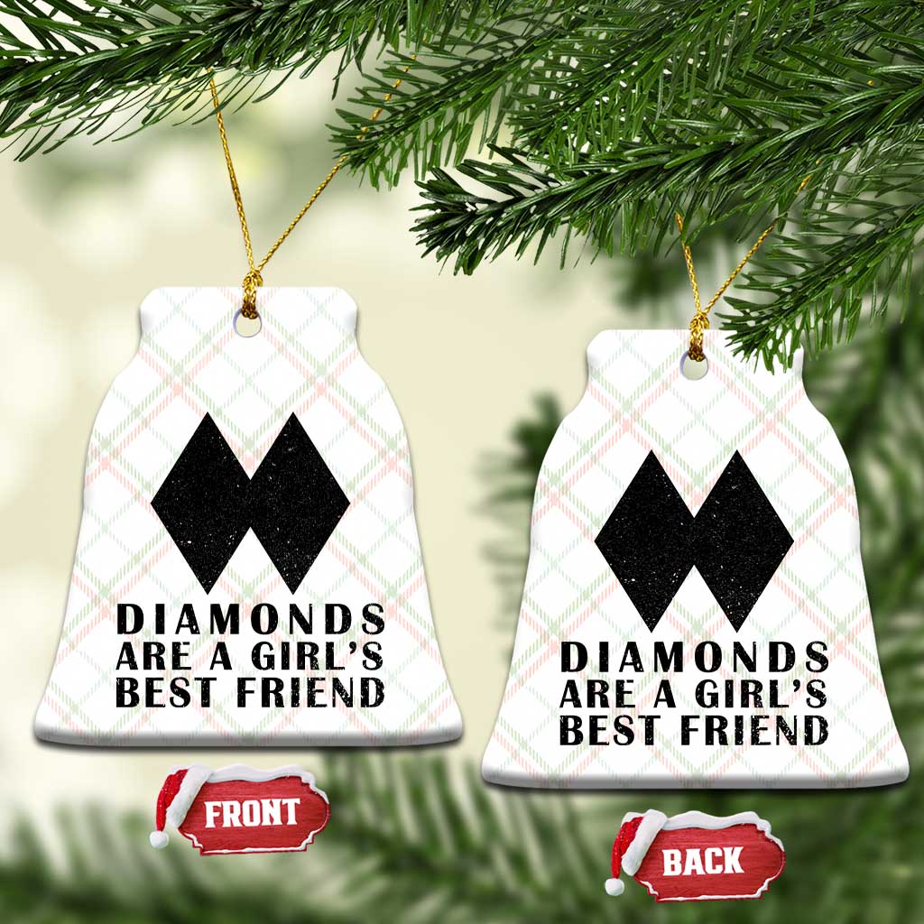 Funny Skiing Snowboarding Ceramic Ornament Diamonds Are A Girls Best Friend TS11 Print Your Wear