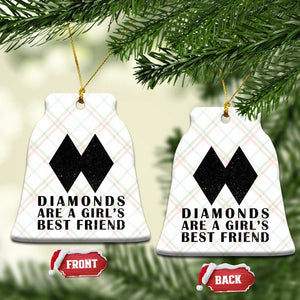 Funny Skiing Snowboarding Ceramic Ornament Diamonds Are A Girls Best Friend TS11 Print Your Wear