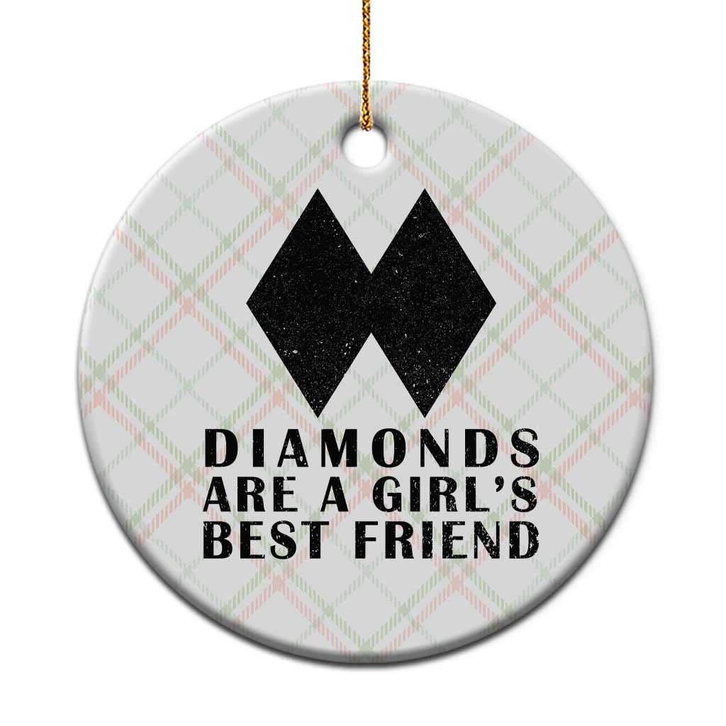 Funny Skiing Snowboarding Ceramic Ornament Diamonds Are A Girls Best Friend TS11 1pc Christmas Plaid Print Your Wear
