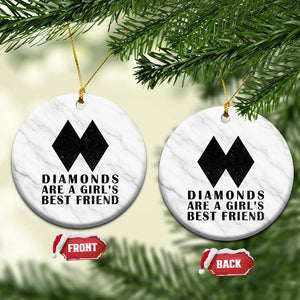 Funny Skiing Snowboarding Ceramic Ornament Diamonds Are A Girls Best Friend TS11 1pc White Marble Print Your Wear