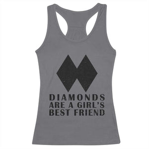 Funny Skiing Snowboarding Racerback Tank Top Diamonds Are A Girls Best Friend TS11 Charcoal Print Your Wear