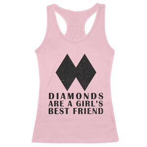Funny Skiing Snowboarding Racerback Tank Top Diamonds Are A Girls Best Friend TS11 Light Pink Print Your Wear