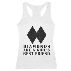 Funny Skiing Snowboarding Racerback Tank Top Diamonds Are A Girls Best Friend TS11 White Print Your Wear
