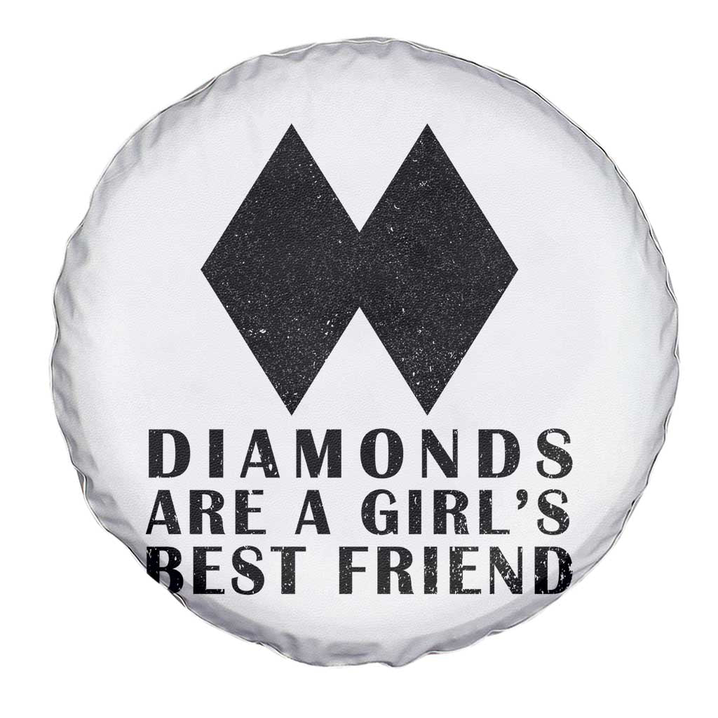 Funny Skiing Snowboarding Spare Tire Cover Diamonds Are A Girls Best Friend TS11 Print Your Wear