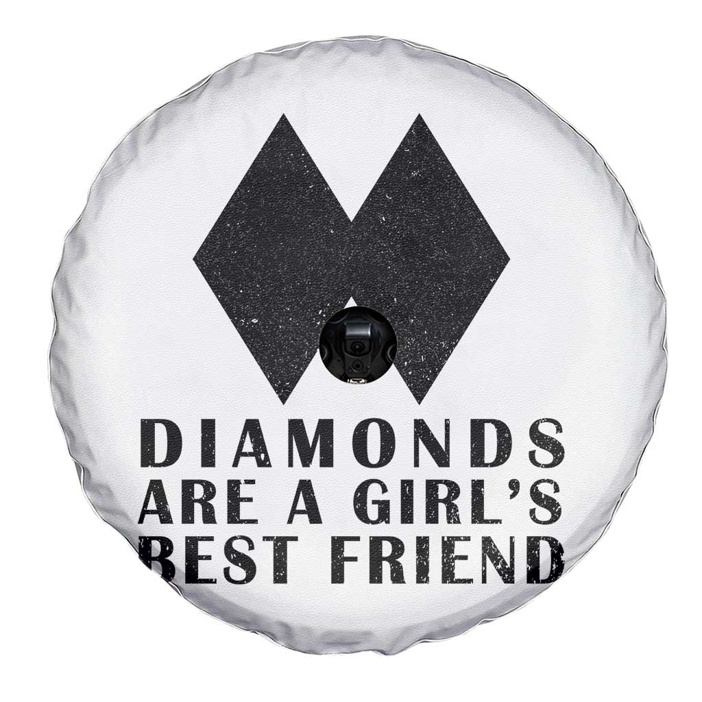Funny Skiing Snowboarding Spare Tire Cover Diamonds Are A Girls Best Friend TS11 Print Your Wear