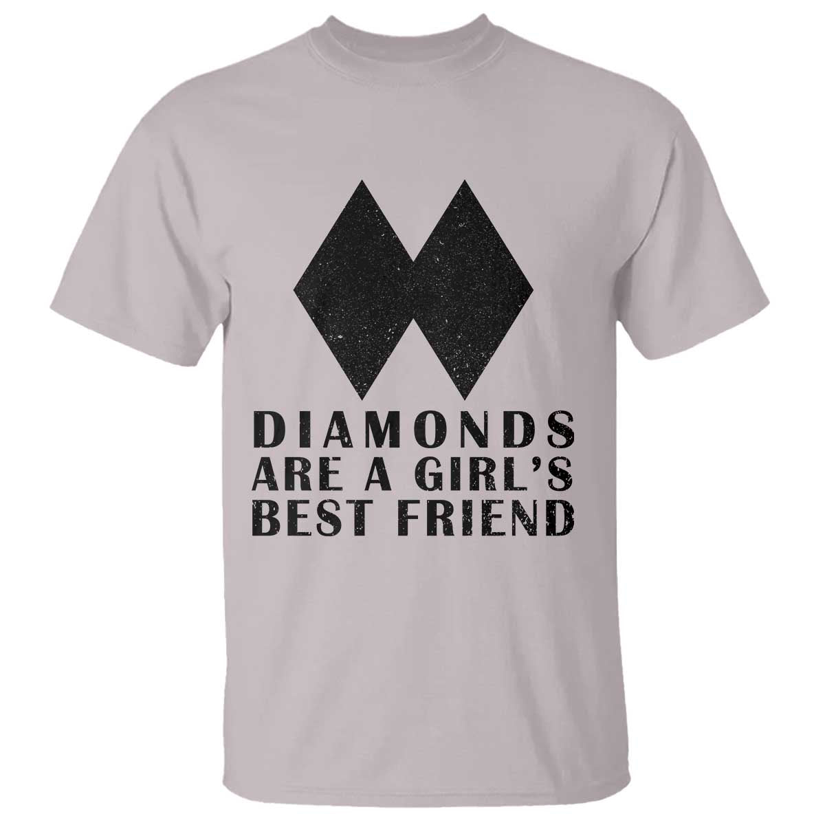Funny Skiing Snowboarding T Shirt Diamonds Are A Girls Best Friend TS11 Ice Gray Print Your Wear