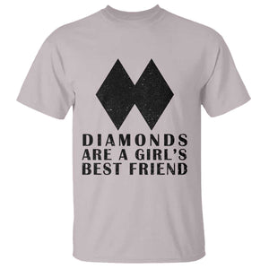 Funny Skiing Snowboarding T Shirt Diamonds Are A Girls Best Friend TS11 Ice Gray Print Your Wear