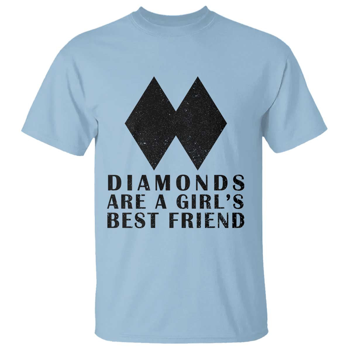 Funny Skiing Snowboarding T Shirt Diamonds Are A Girls Best Friend TS11 Light Blue Print Your Wear
