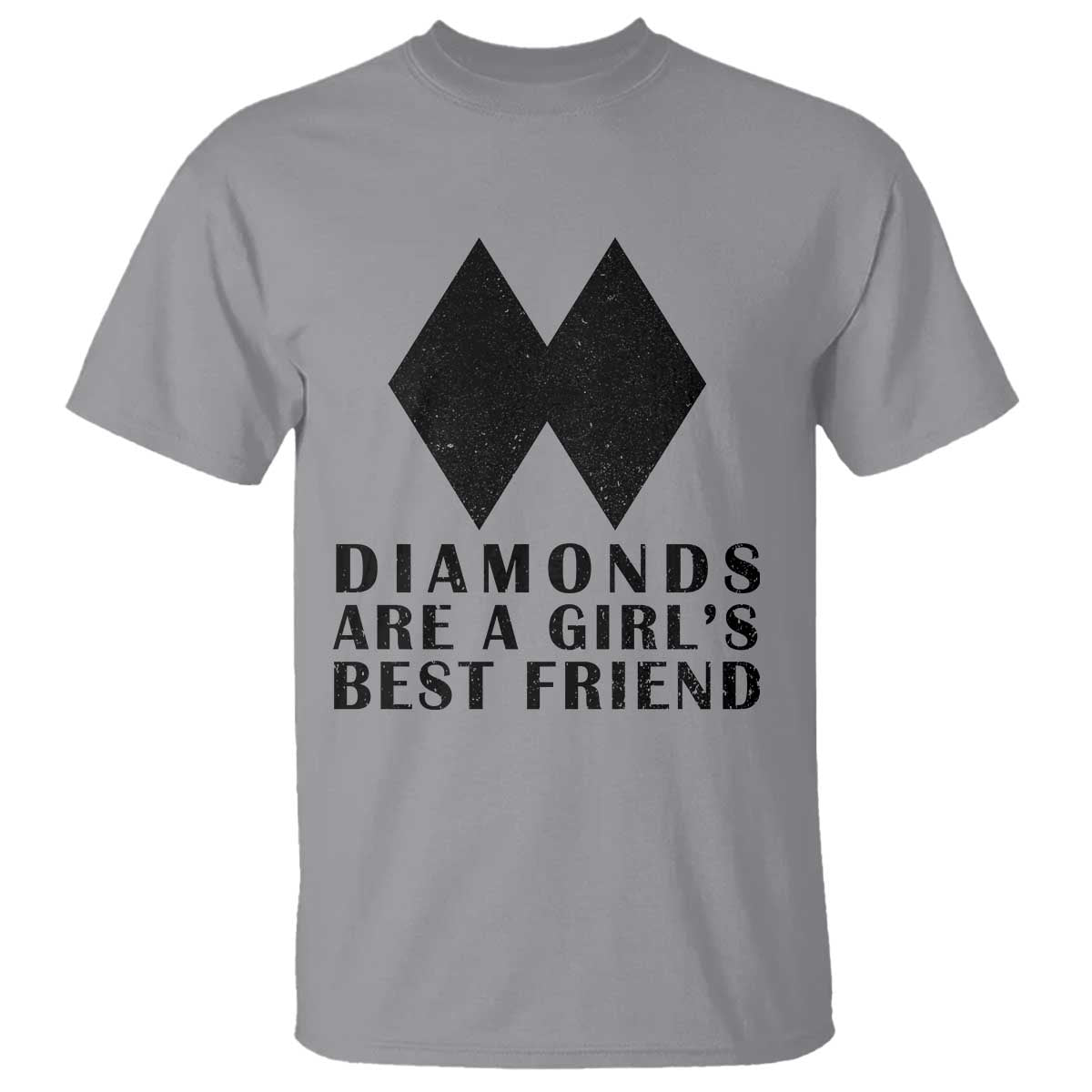 Funny Skiing Snowboarding T Shirt Diamonds Are A Girls Best Friend TS11 Sport Gray Print Your Wear