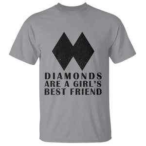 Funny Skiing Snowboarding T Shirt Diamonds Are A Girls Best Friend TS11 Sport Gray Print Your Wear