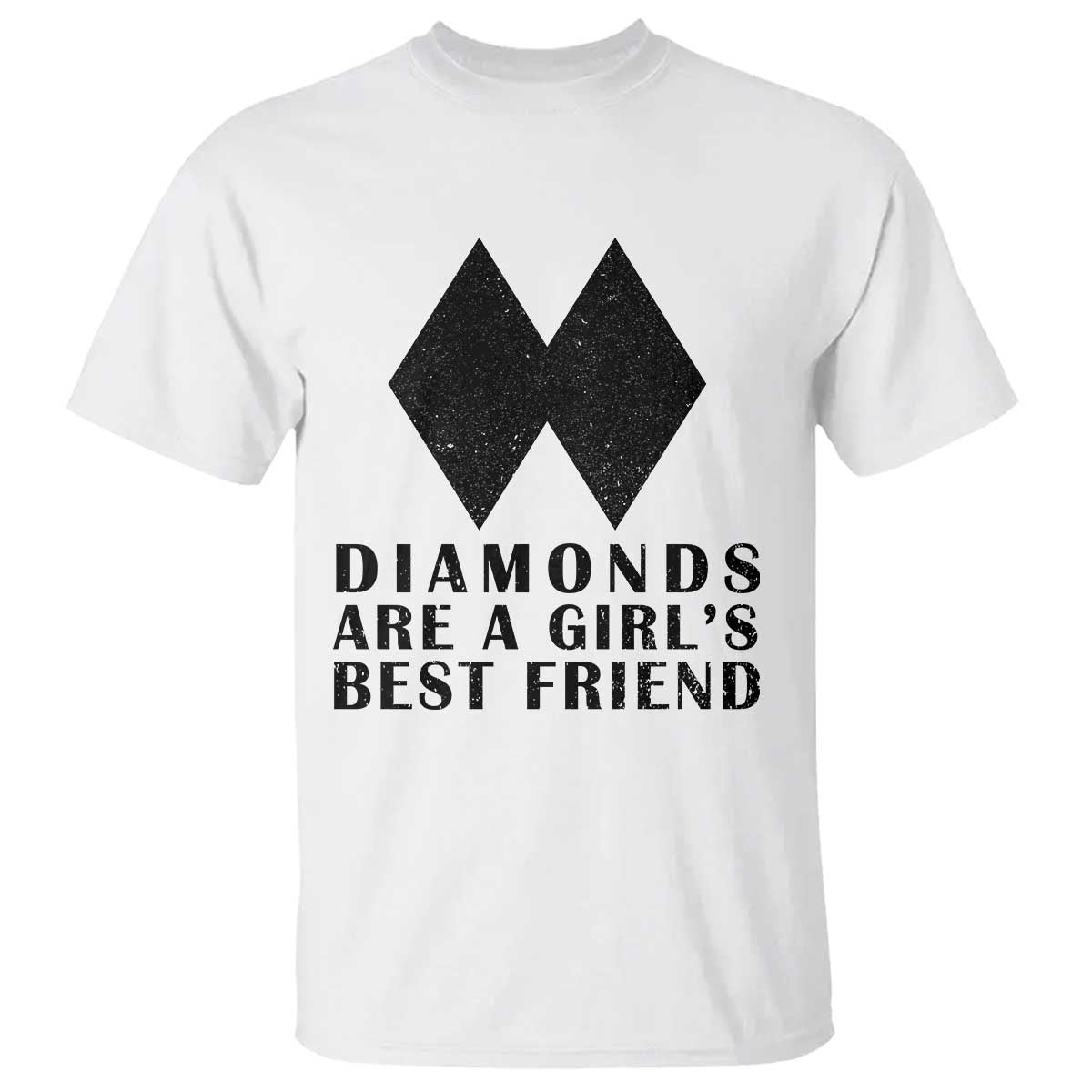 Funny Skiing Snowboarding T Shirt Diamonds Are A Girls Best Friend TS11 White Print Your Wear