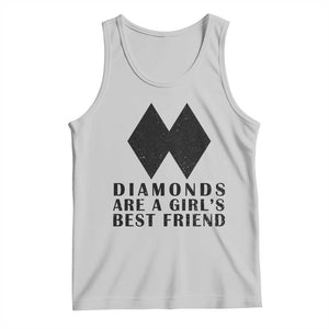 Funny Skiing Snowboarding Tank Top Diamonds Are A Girls Best Friend TS11 Ash Print Your Wear