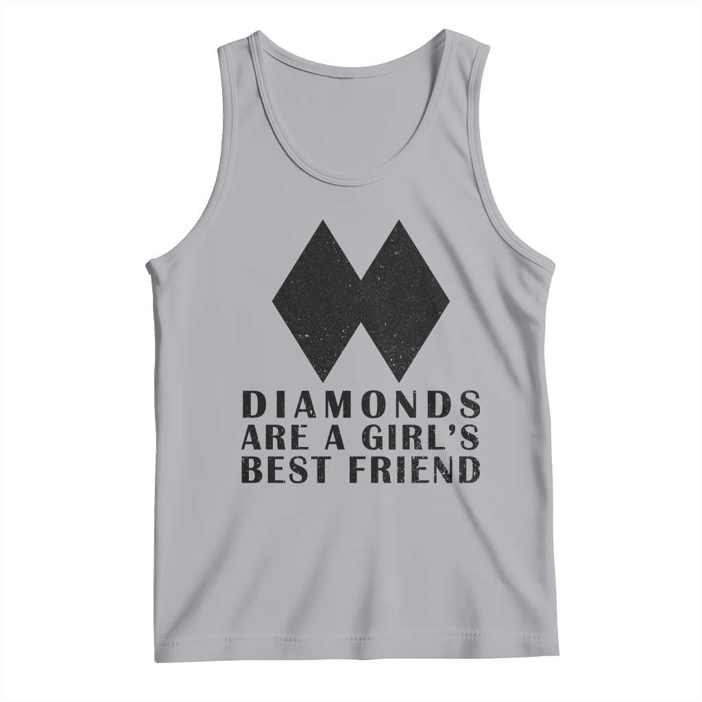 Funny Skiing Snowboarding Tank Top Diamonds Are A Girls Best Friend TS11 Athletic Heather Print Your Wear