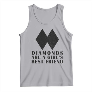 Funny Skiing Snowboarding Tank Top Diamonds Are A Girls Best Friend TS11 Athletic Heather Print Your Wear