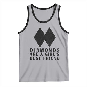 Funny Skiing Snowboarding Tank Top Diamonds Are A Girls Best Friend TS11 Athletic Heather Black Print Your Wear