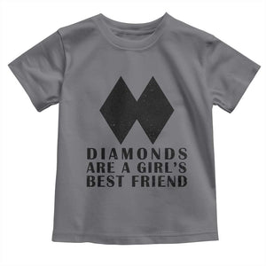 Funny Skiing Snowboarding Toddler T Shirt Diamonds Are A Girls Best Friend TS11 Charcoal Print Your Wear