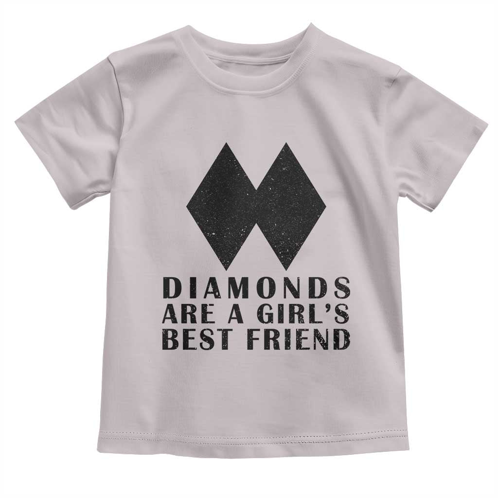 Funny Skiing Snowboarding Toddler T Shirt Diamonds Are A Girls Best Friend TS11 Ice Gray Print Your Wear