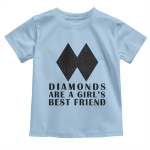 Funny Skiing Snowboarding Toddler T Shirt Diamonds Are A Girls Best Friend TS11 Light Blue Print Your Wear