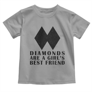 Funny Skiing Snowboarding Toddler T Shirt Diamonds Are A Girls Best Friend TS11 Sport Gray Print Your Wear