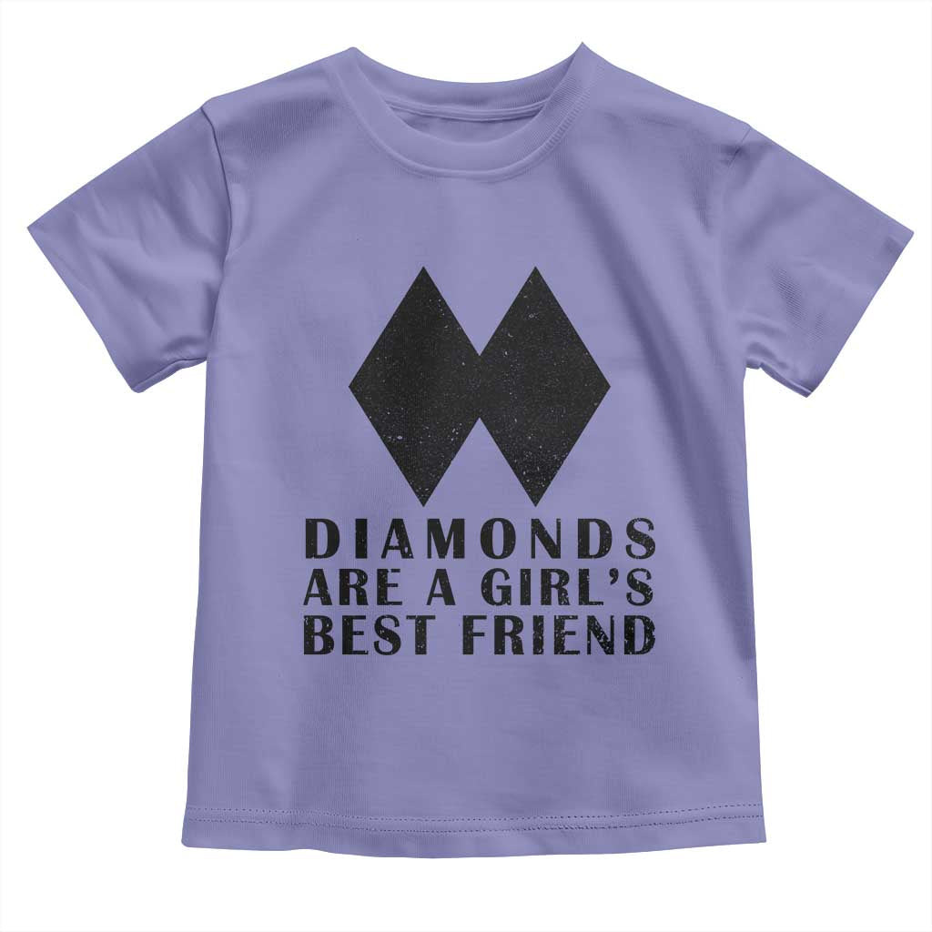 Funny Skiing Snowboarding Toddler T Shirt Diamonds Are A Girls Best Friend TS11 Violet Print Your Wear