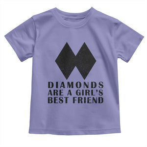 Funny Skiing Snowboarding Toddler T Shirt Diamonds Are A Girls Best Friend TS11 Violet Print Your Wear