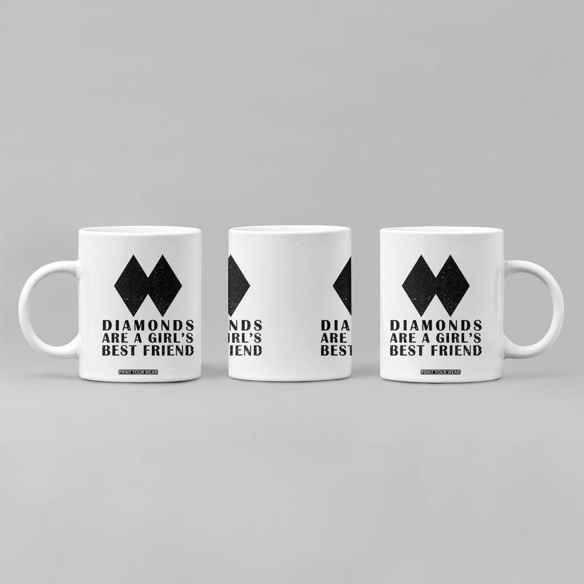 Funny Skiing Snowboarding Coffee Mug Diamonds Are A Girls Best Friend TS11 Print Your Wear
