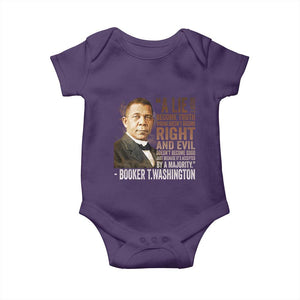 Booker Taliaferro Washington Baby Onesie A Lie Doesn't Become Truth Black History Month TS11 Purple Print Your Wear