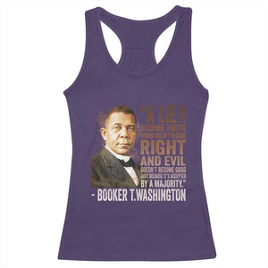 Booker Taliaferro Washington Racerback Tank Top A Lie Doesn't Become Truth Black History Month TS11 Purple Print Your Wear