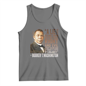 Booker Taliaferro Washington Tank Top A Lie Doesn't Become Truth Black History Month TS11 Black Heather Print Your Wear