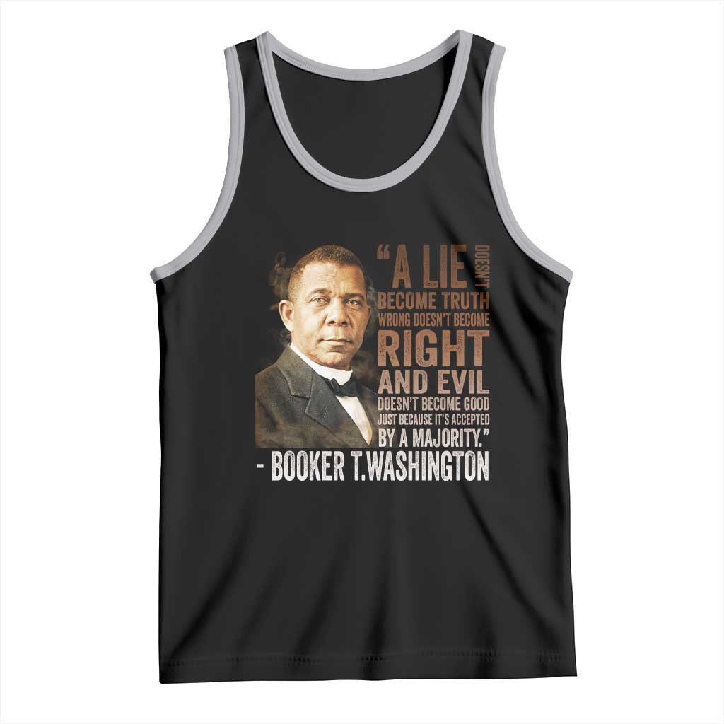 Booker Taliaferro Washington Tank Top A Lie Doesn't Become Truth Black History Month TS11 Black Athletic Heather Print Your Wear