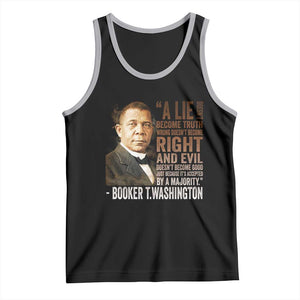 Booker Taliaferro Washington Tank Top A Lie Doesn't Become Truth Black History Month TS11 Black Athletic Heather Print Your Wear