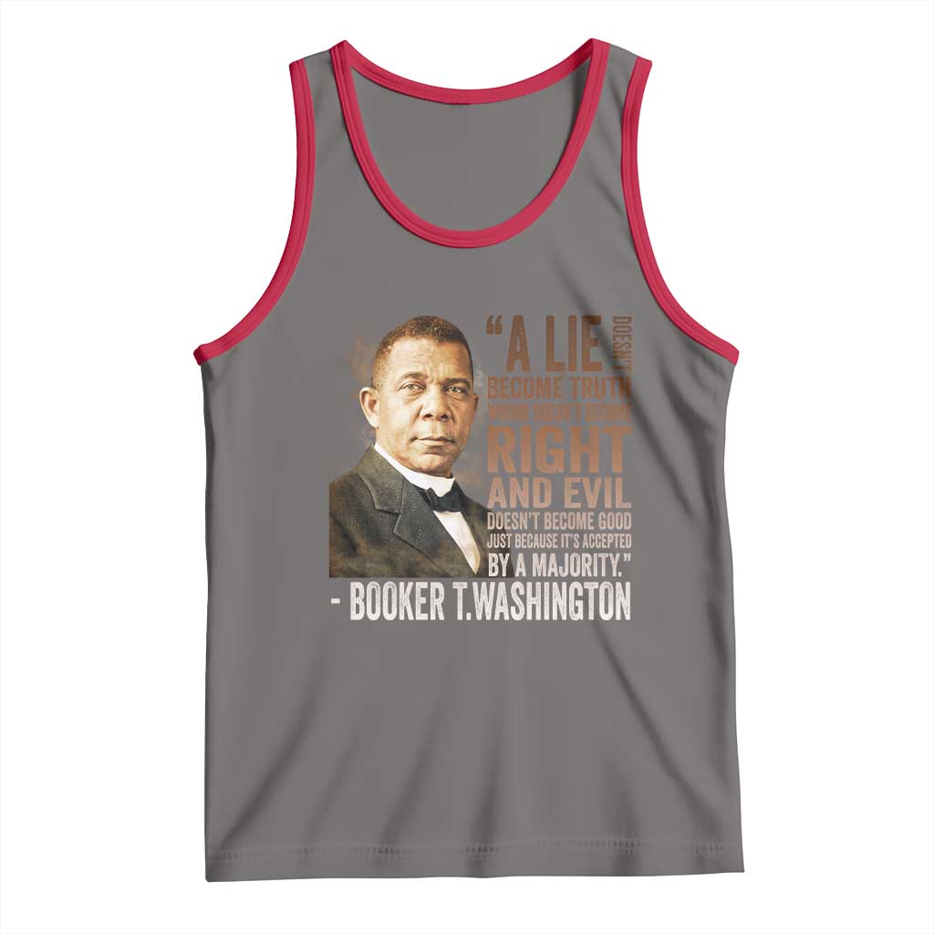 Booker Taliaferro Washington Tank Top A Lie Doesn't Become Truth Black History Month TS11 Deep Heather Red Print Your Wear