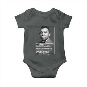 Booker Taliaferro Washington Baby Onesie Success Is To Be Measured Not So Much By The Position That One Has Reached TS11 Dark Heather Print Your Wear