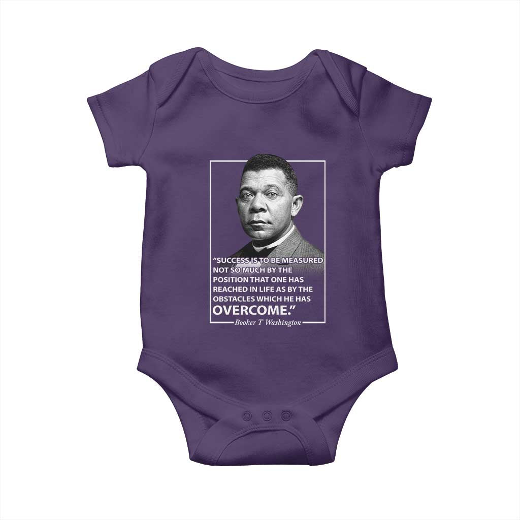 Booker Taliaferro Washington Baby Onesie Success Is To Be Measured Not So Much By The Position That One Has Reached TS11 Purple Print Your Wear