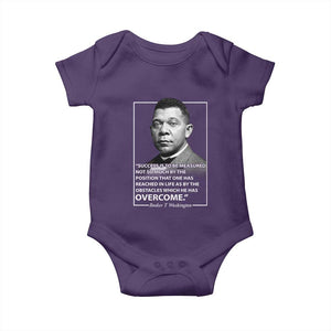 Booker Taliaferro Washington Baby Onesie Success Is To Be Measured Not So Much By The Position That One Has Reached TS11 Purple Print Your Wear