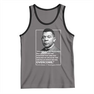 Booker Taliaferro Washington Tank Top Success Is To Be Measured Not So Much By The Position That One Has Reached TS11 Deep Heather Black Print Your Wear