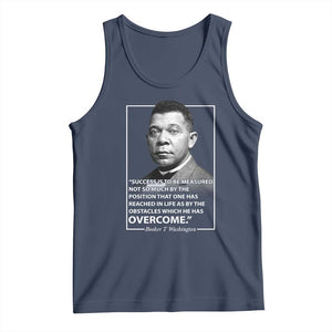 Booker Taliaferro Washington Tank Top Success Is To Be Measured Not So Much By The Position That One Has Reached TS11 Navy Print Your Wear