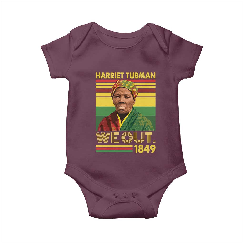 Harriet Tubman Baby Onesie We Out 1849 African American History TS11 Maroon Print Your Wear