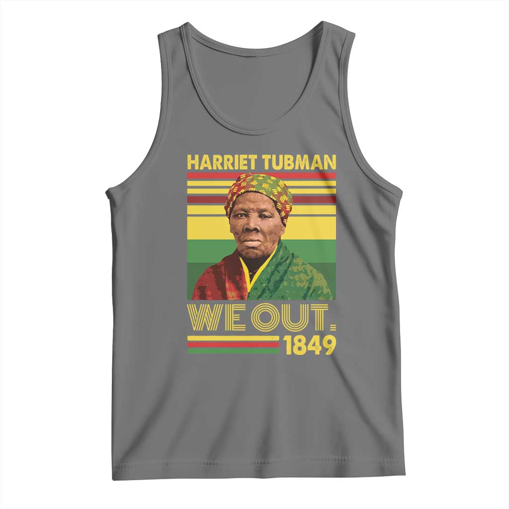 Harriet Tubman Tank Top We Out 1849 African American History TS11 Black Heather Print Your Wear