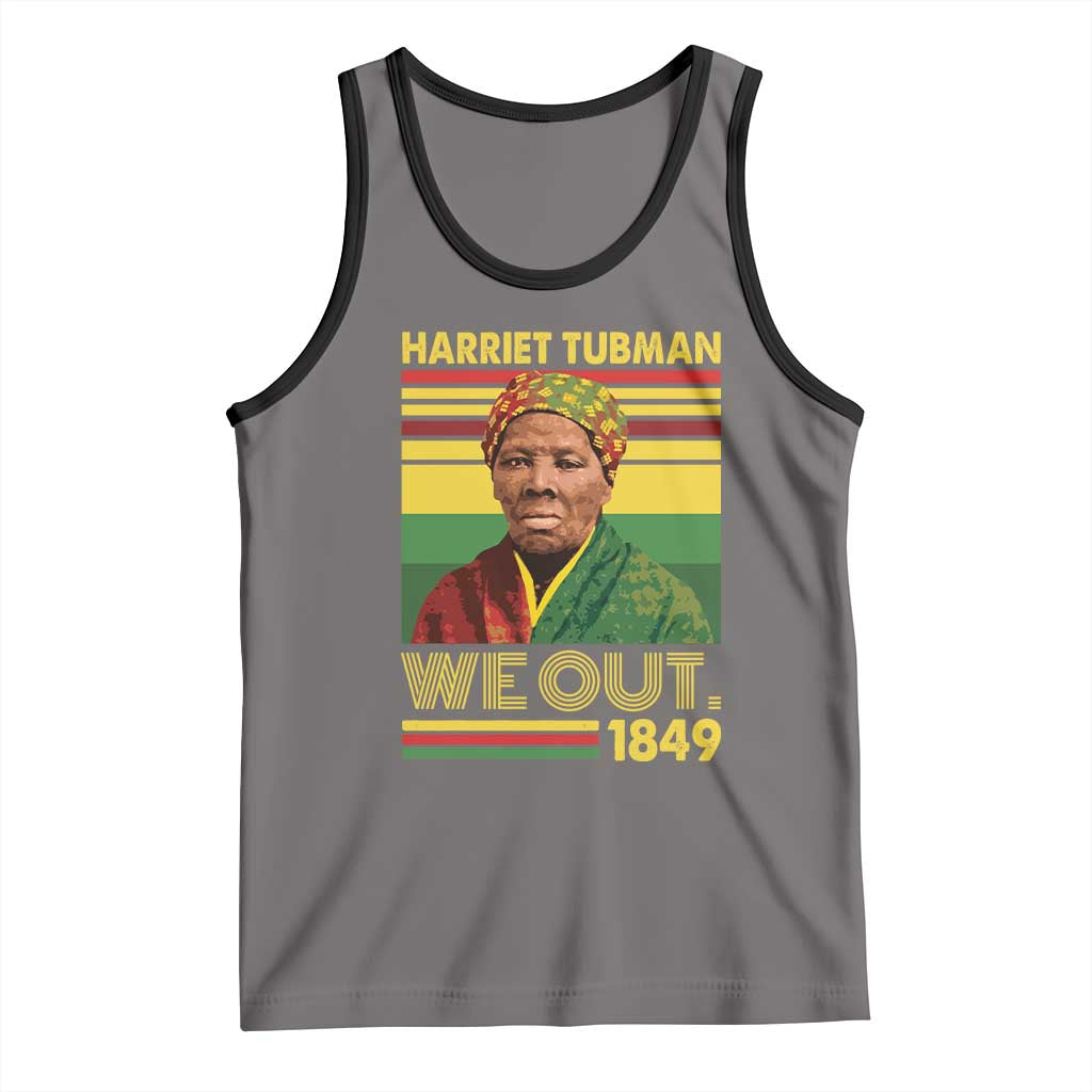 Harriet Tubman Tank Top We Out 1849 African American History TS11 Deep Heather Black Print Your Wear