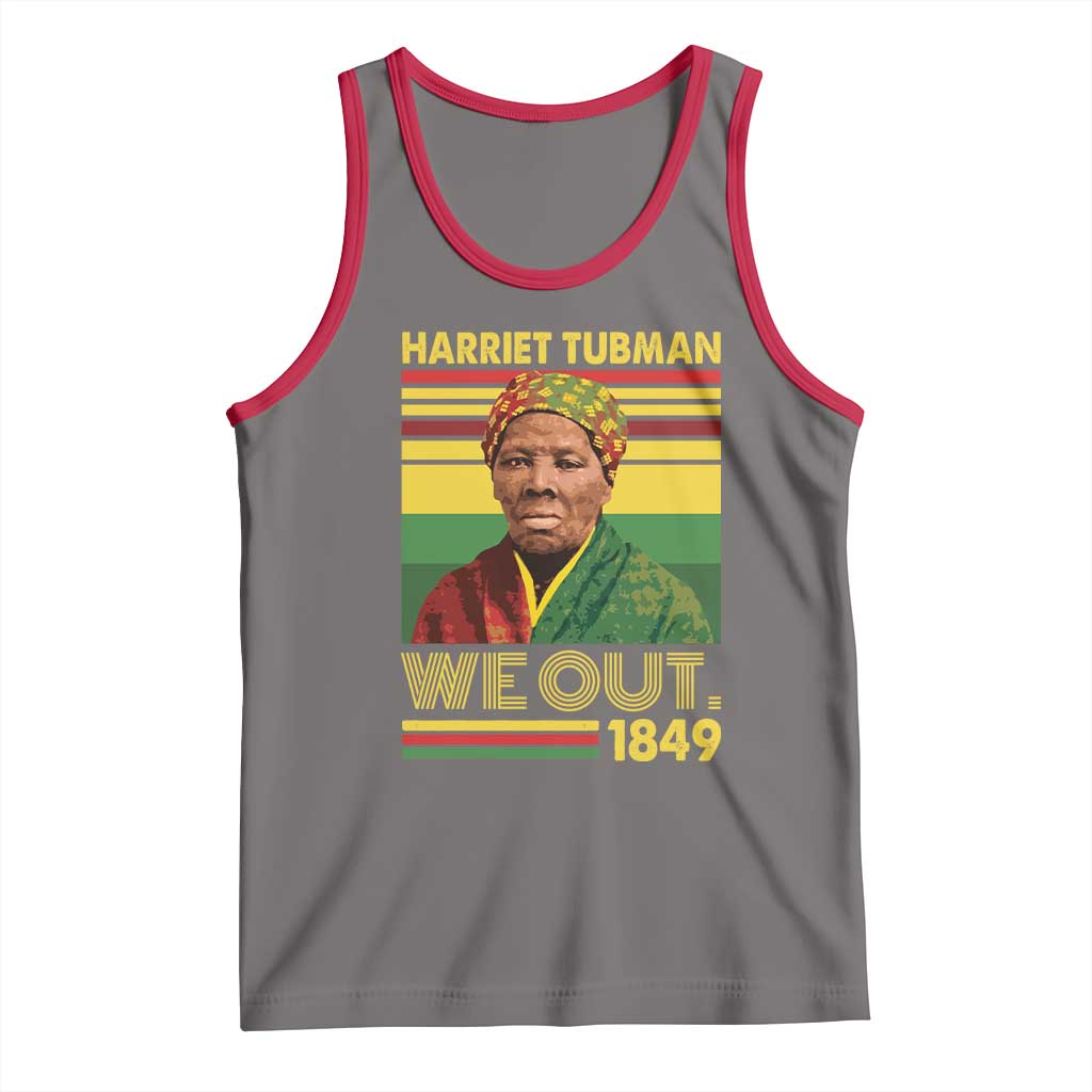 Harriet Tubman Tank Top We Out 1849 African American History TS11 Deep Heather Red Print Your Wear