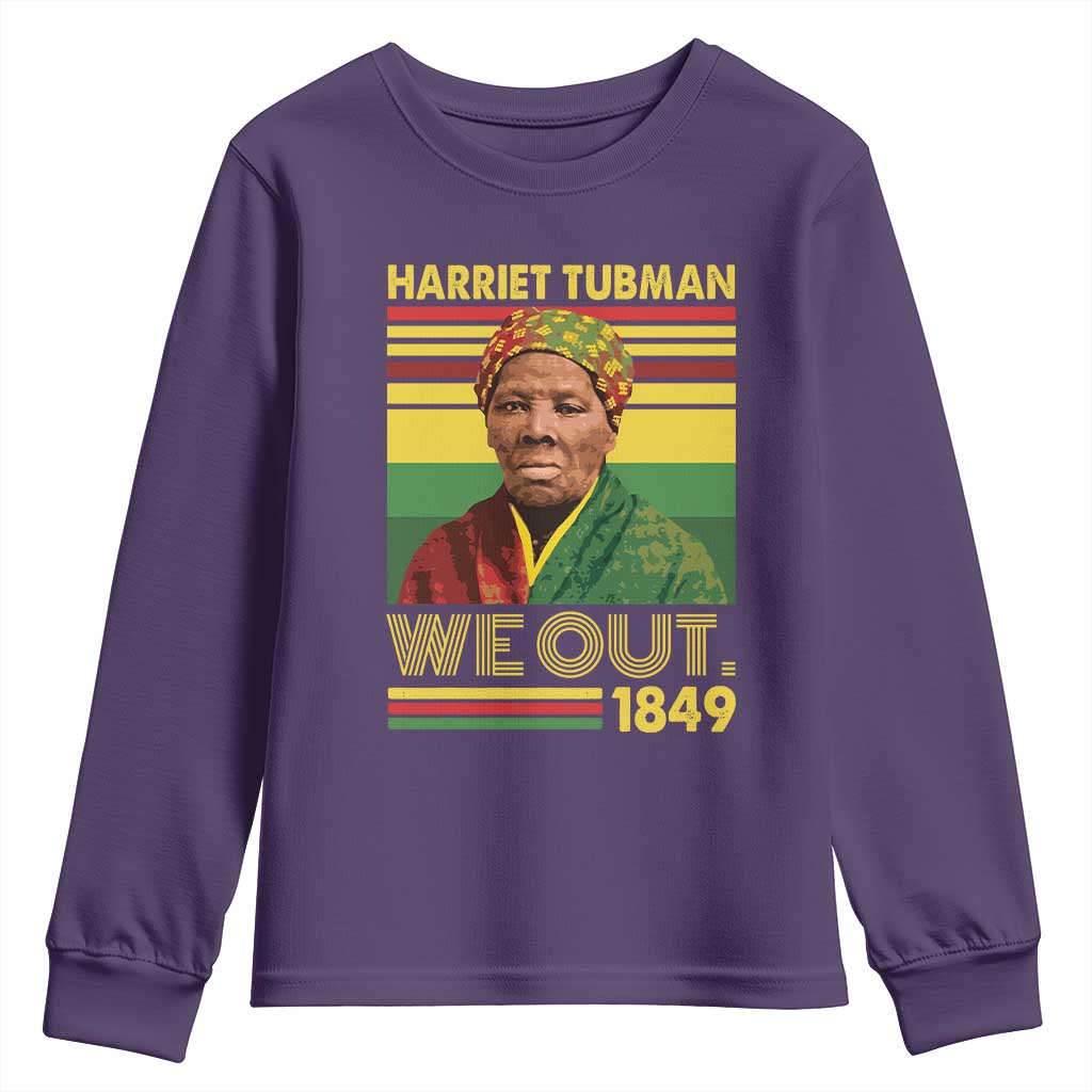 Harriet Tubman Youth Sweatshirt We Out 1849 African American History TS11 Purple Print Your Wear