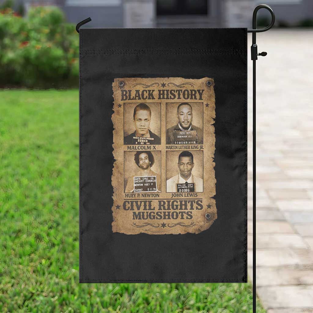 Black History Civil Rights Mugshots Garden Flag Malcolm X MLK John Lewis Huey P Newton TS11 Print Your Wear