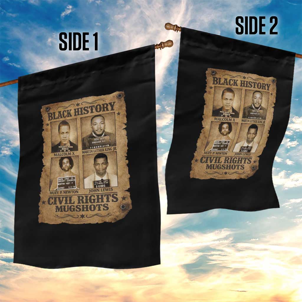 Black History Civil Rights Mugshots Garden Flag Malcolm X MLK John Lewis Huey P Newton TS11 Print Your Wear