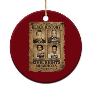 Black History Civil Rights Mugshots Ceramic Ornament Malcolm X MLK John Lewis Huey P Newton TS11 1pc Red Print Your Wear