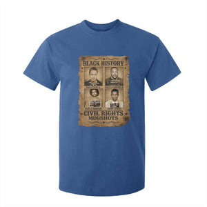 Black History Civil Rights Mugshots T Shirt For Kid Malcolm X MLK John Lewis Huey P Newton TS11 Royal Blue Print Your Wear