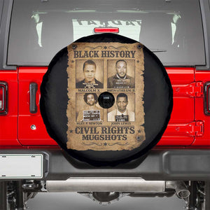 Black History Civil Rights Mugshots Spare Tire Cover Malcolm X MLK John Lewis Huey P Newton TS11 Black Print Your Wear