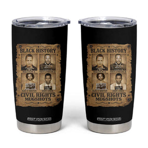 Black History Civil Rights Mugshots Tumbler Cup Malcolm X MLK John Lewis Huey P Newton TS11 Black Print Your Wear
