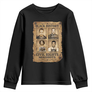 Black History Civil Rights Mugshots Youth Sweatshirt Malcolm X MLK John Lewis Huey P Newton TS11 Black Print Your Wear